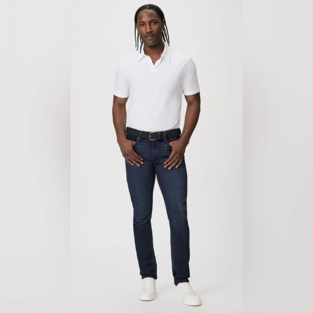 PAIGE Men’s Transcend Lennox Soft Slim Jeans Dark Blue Sz 31